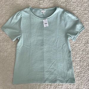 JCrew Pleated Sleeve Top